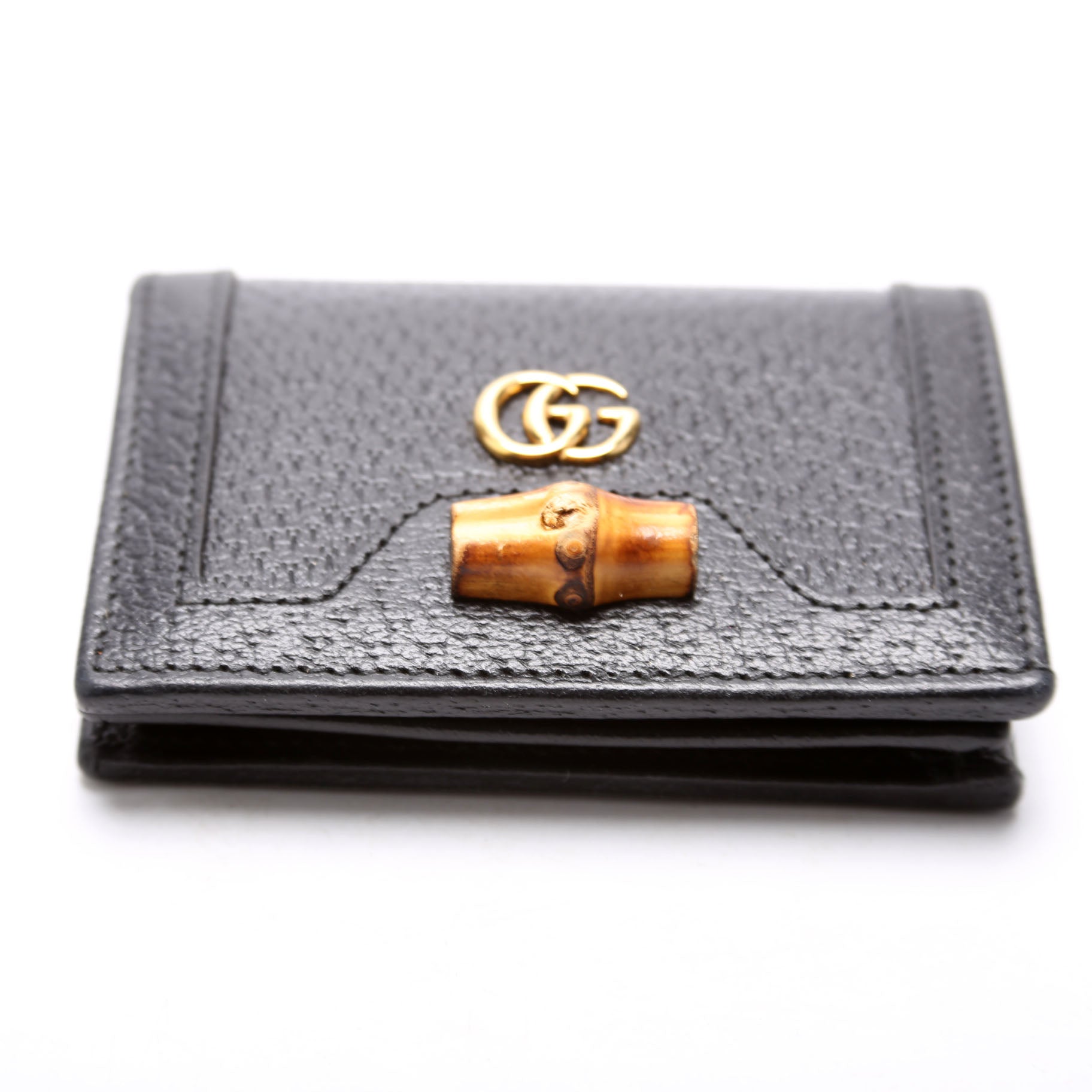 GCCI  Diana Card Case Wallet Black