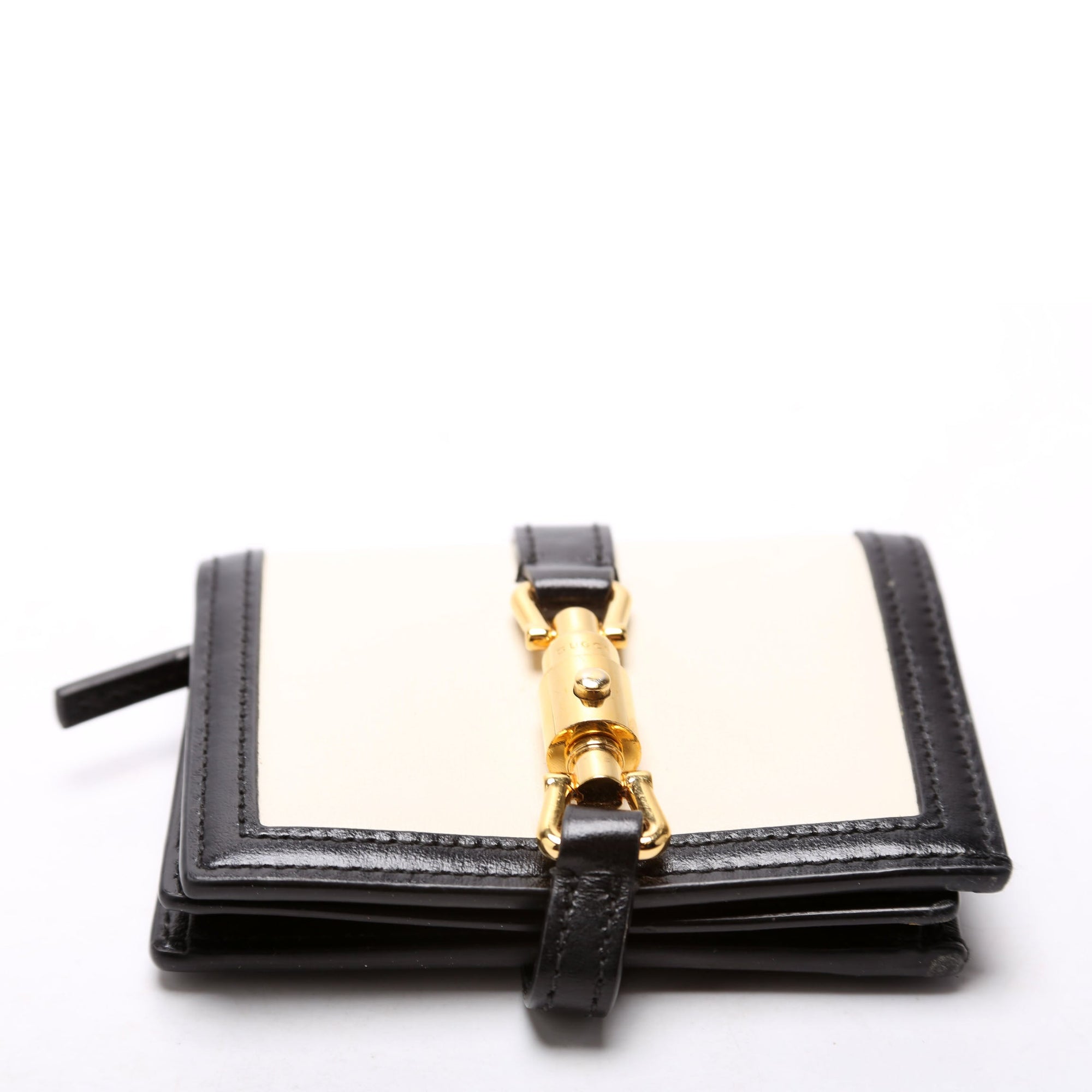 GCCI  Leather Jackie Wallet Black/Cream