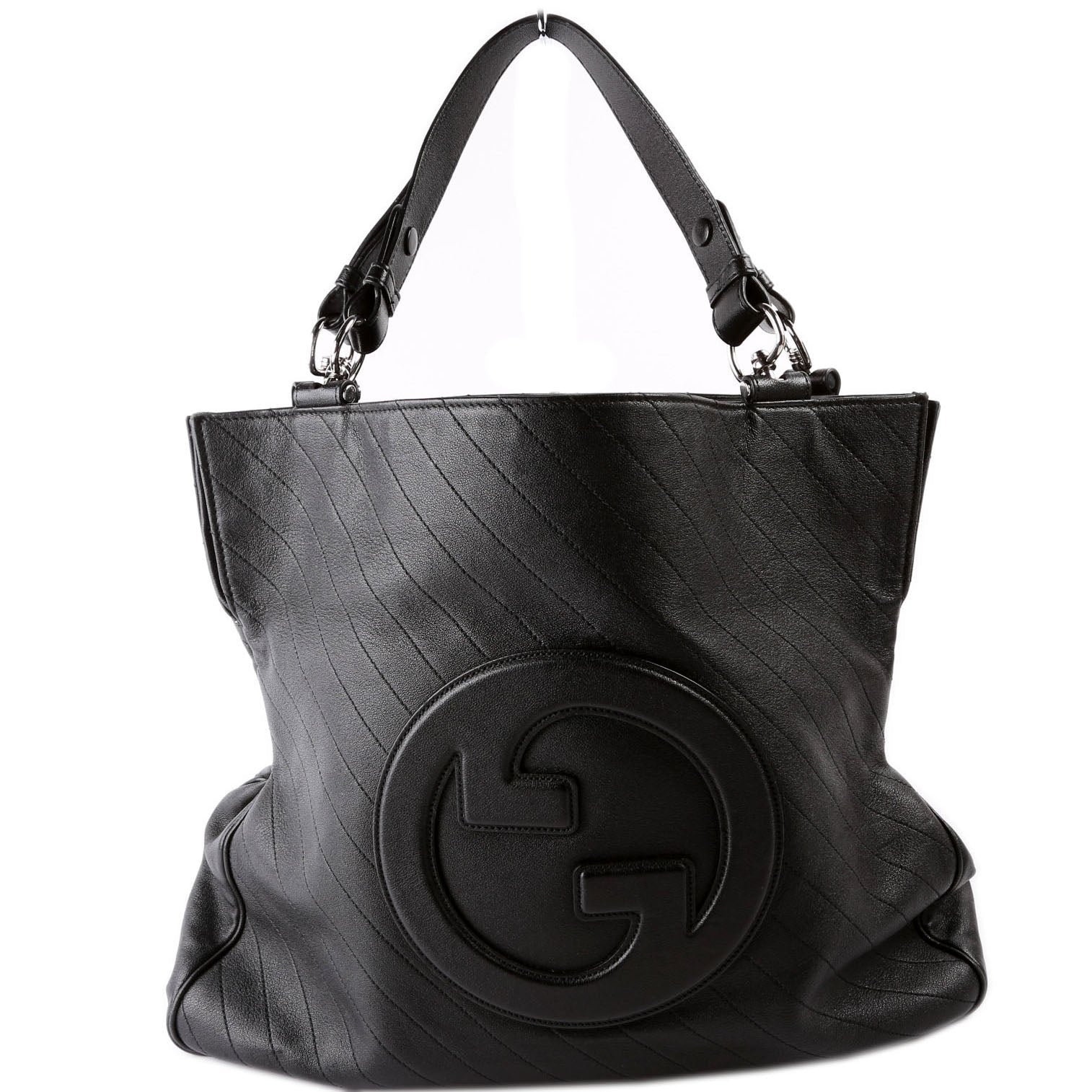 GCCI  Blondie Medium Leather Tote Black