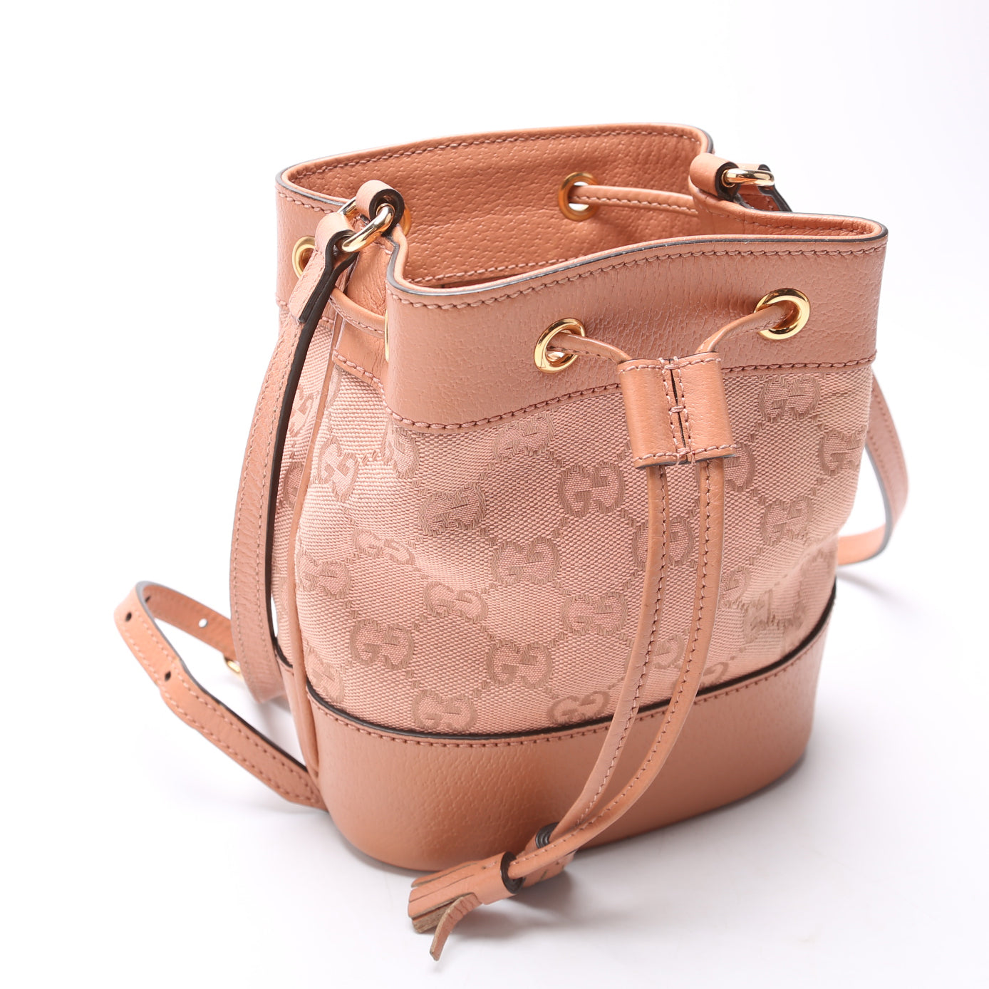 GCCI  GG Canvas Ophidia Mini Bucket Pink