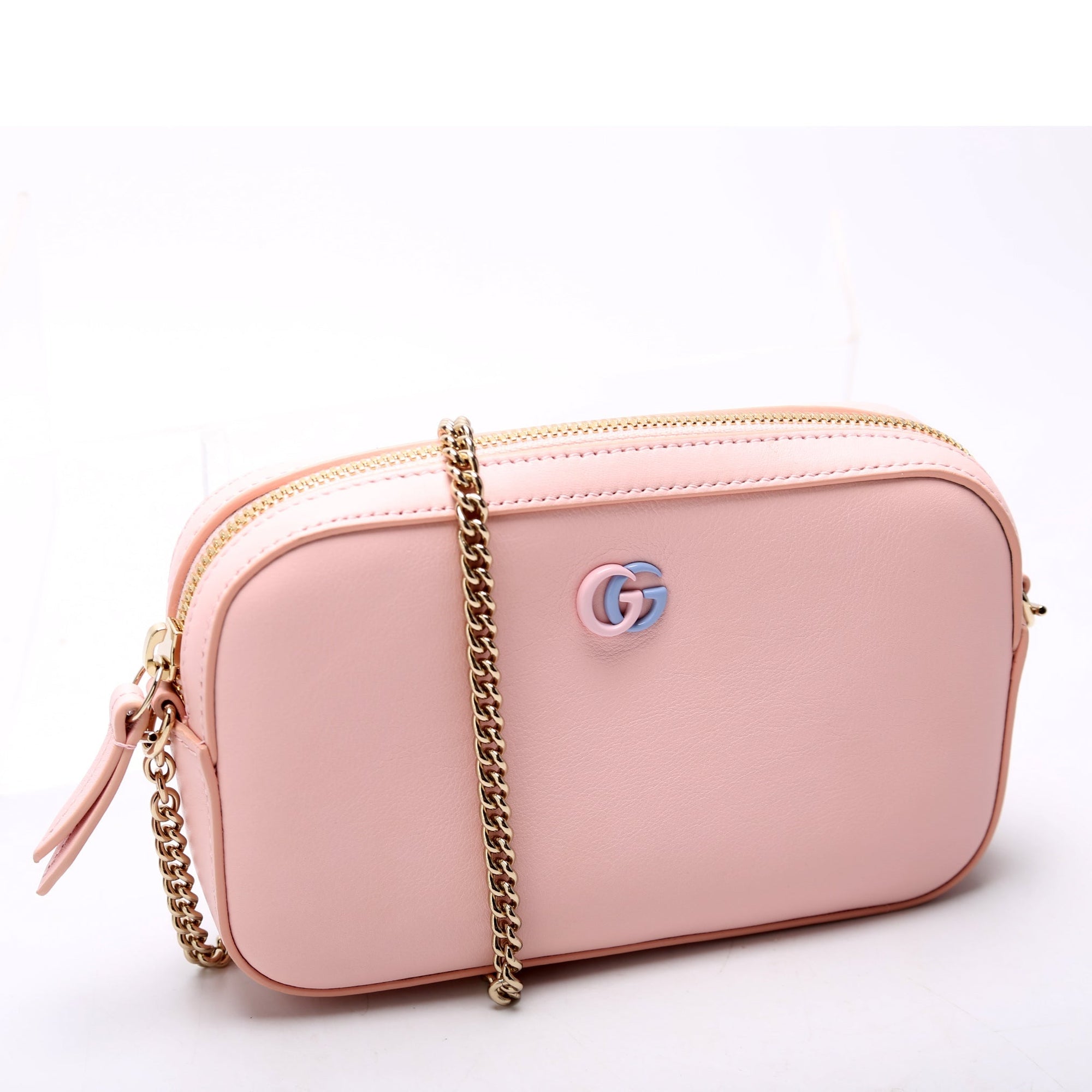 GCCI  GG Marmont Leather Super Mini Shoulder Bag Pink