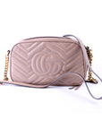 GCCI  Marmont Small Leather Camera Beige