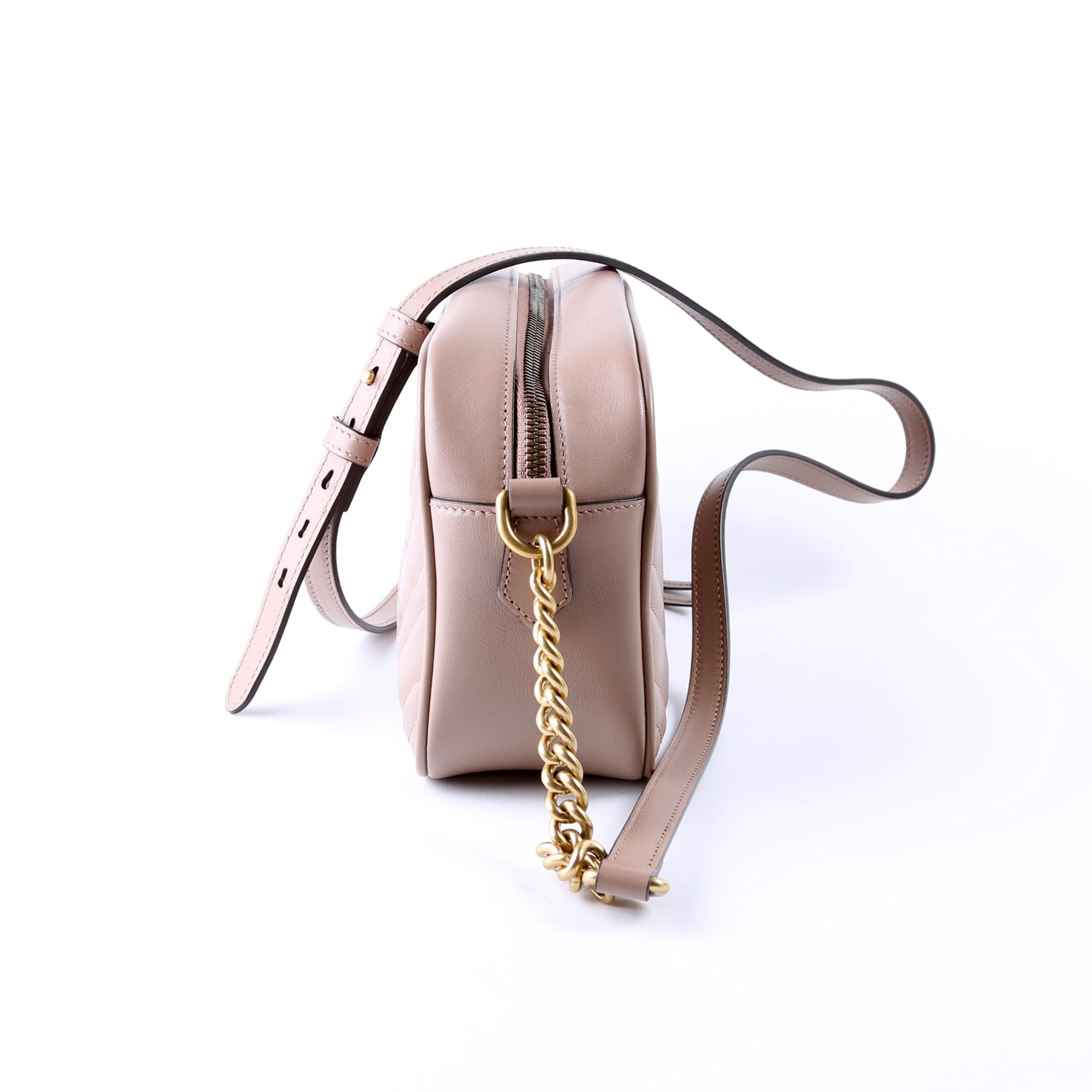 GCCI  Marmont Small Leather Camera Beige