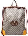 GCCI  Neo Vintage Drawstring Backpack Brown