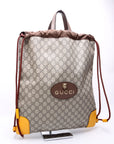 GCCI  Neo Vintage Drawstring Backpack Brown
