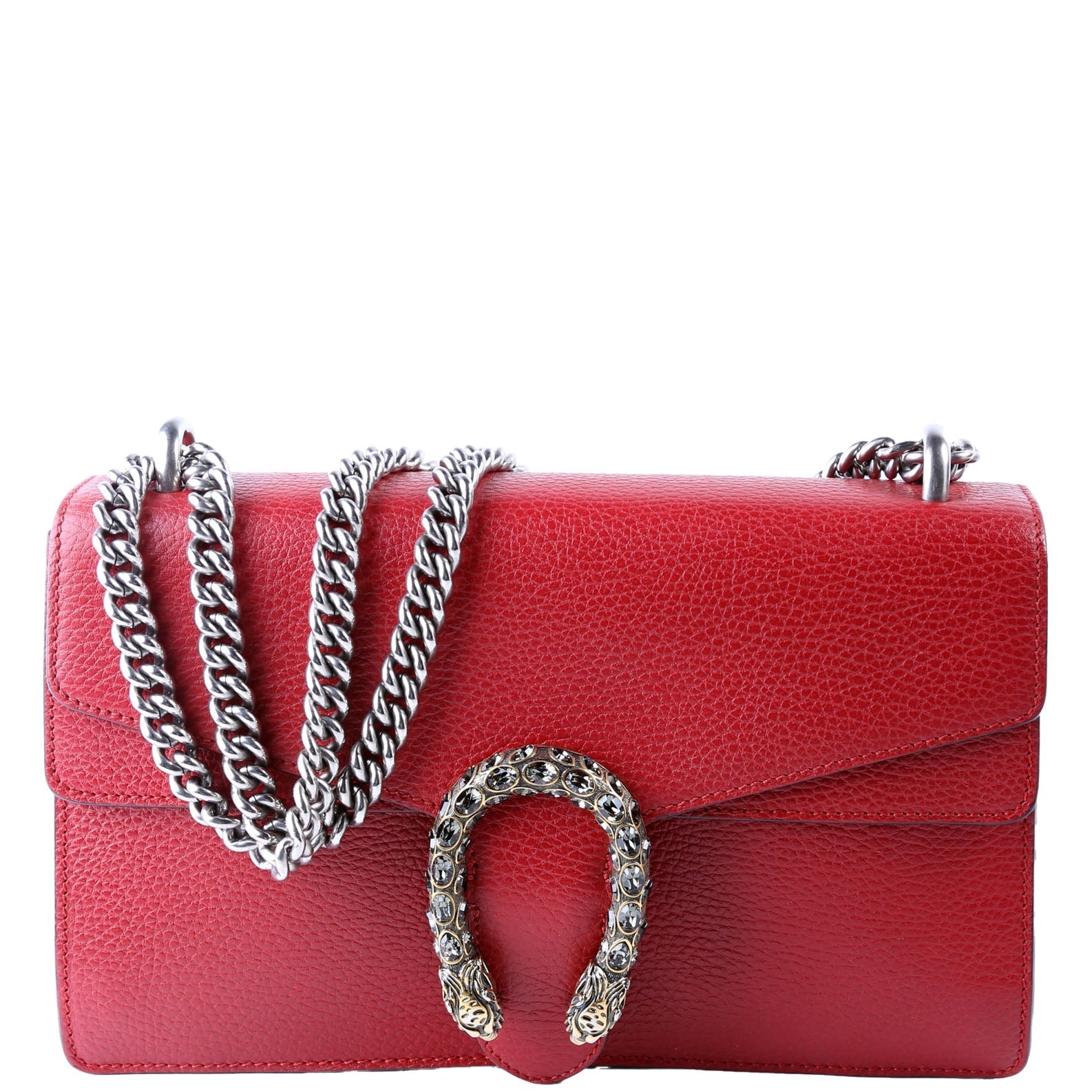 GCCI  Dionysus Leather Shoulder Small Red