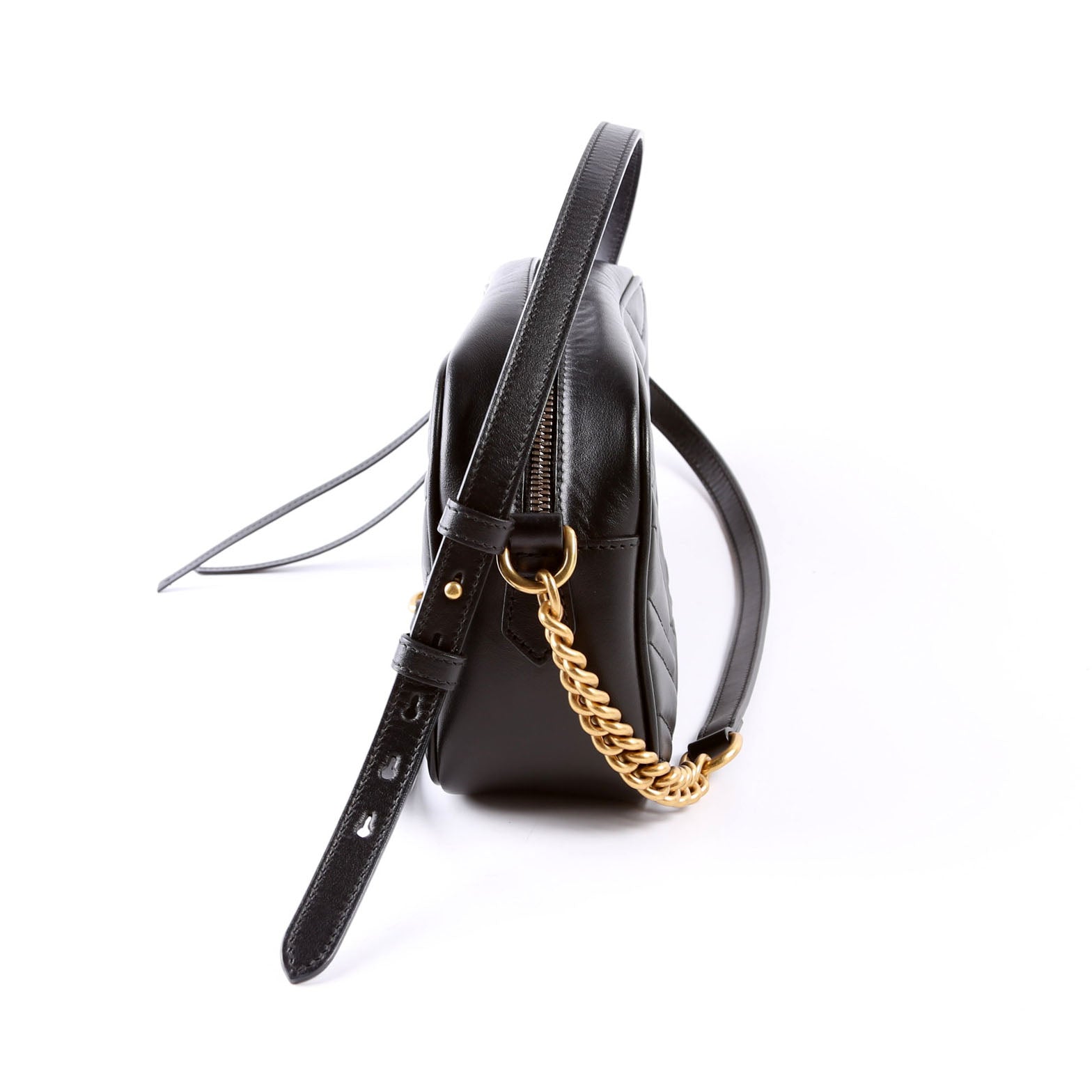 GCCI  Marmont Small Leather Camera Black
