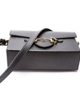 GCCI  Horsebit  Calfskin Shoulder Bag Black