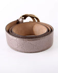 GCCI  Interlocking Leather Belt Size / Taupe