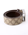GCCI  GG Supreme Square Buckle Belt Size / Brown