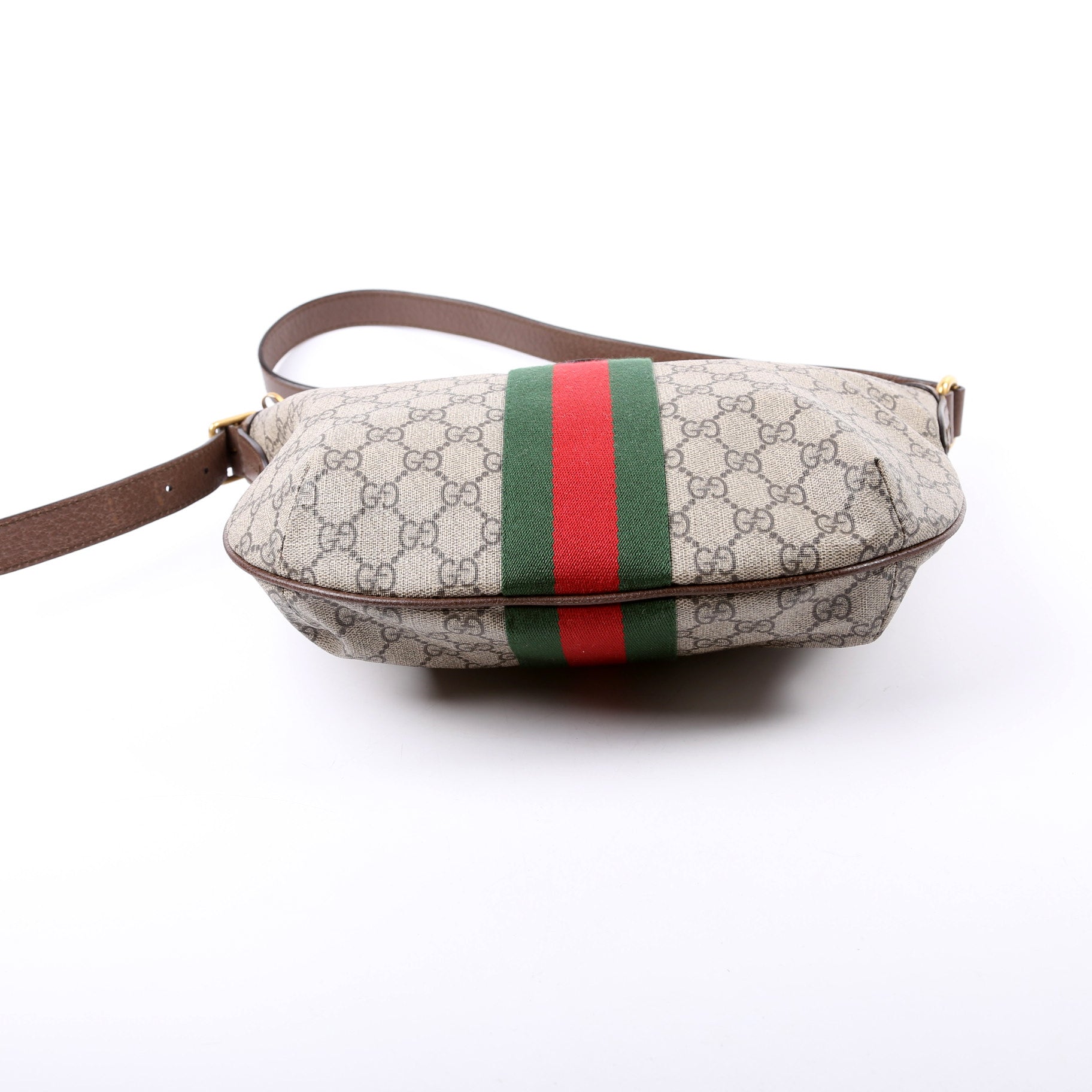 GCCI  Ophidia GG Supreme Small Shoulder Bag Brown