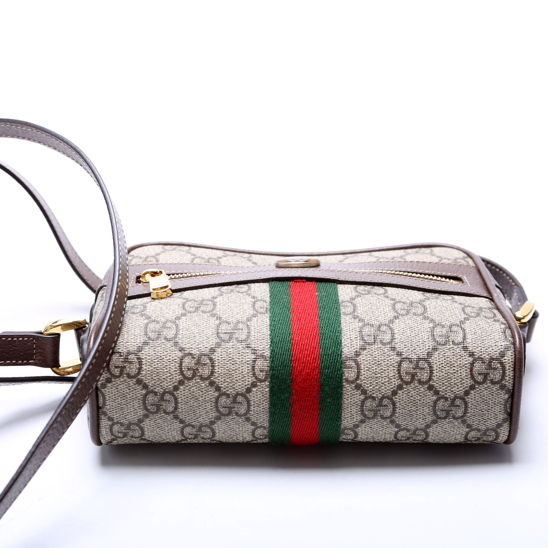 GCCI  Ophidia Small Shoulder Bag Brown
