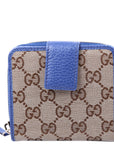 GCCI  GG Canvas Compact Wallet Blue