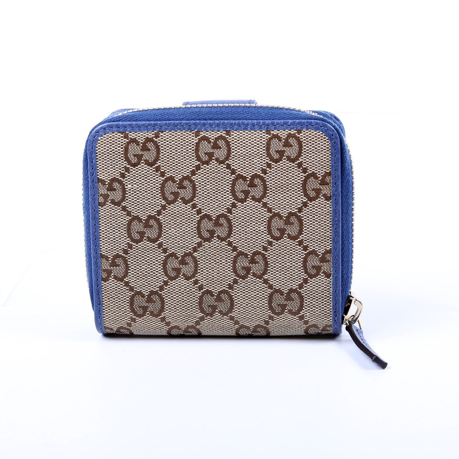 GCCI  GG Canvas Compact Wallet Blue