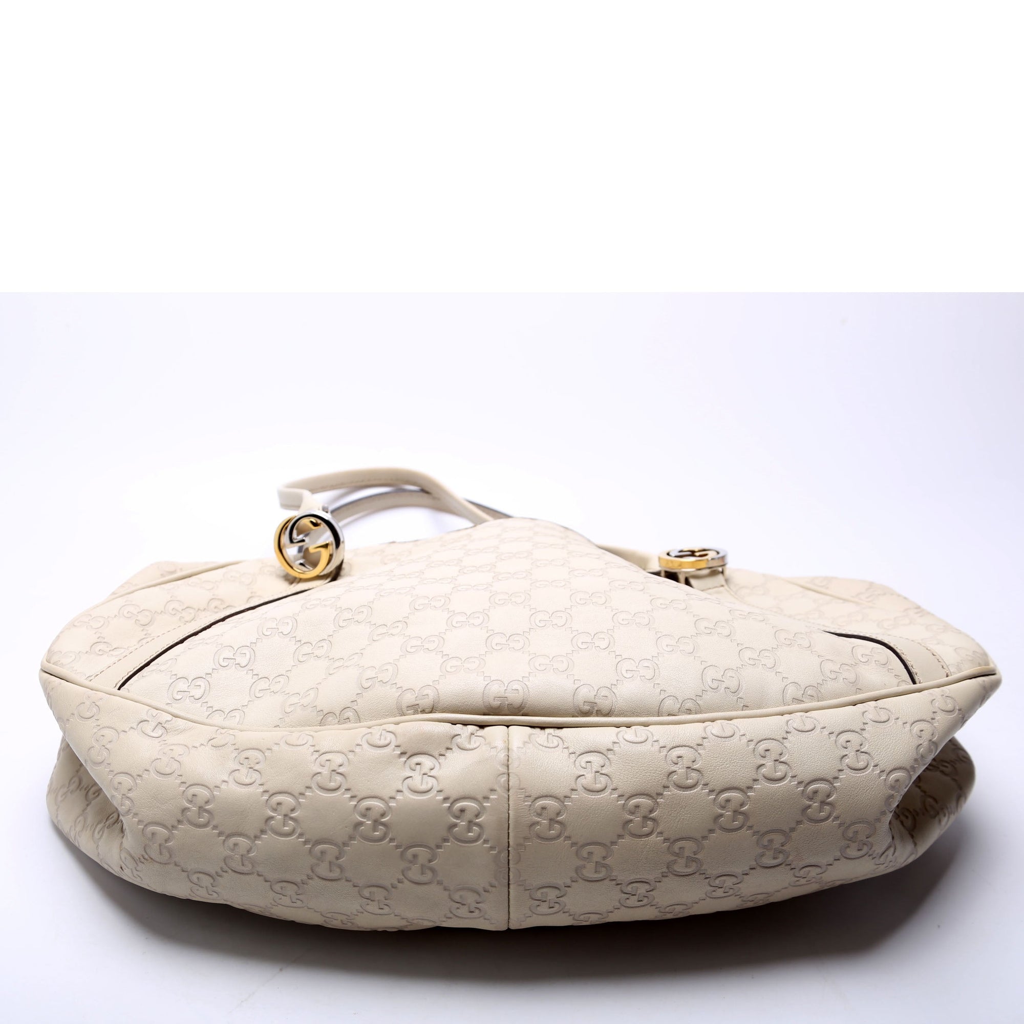 GCCI  GCCIssima GG Twins Medium Tote White
