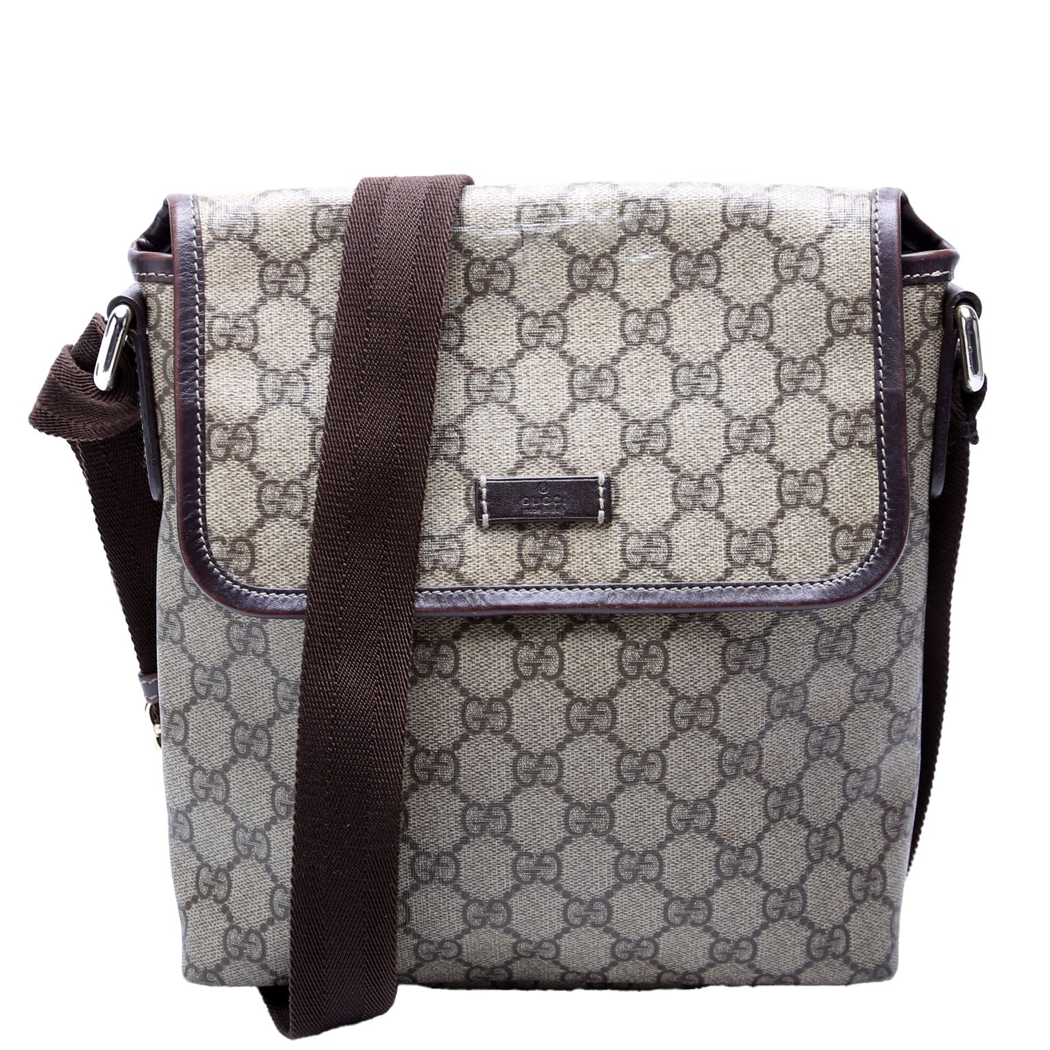 GCCI  GG Supreme Flap Messenger Brown