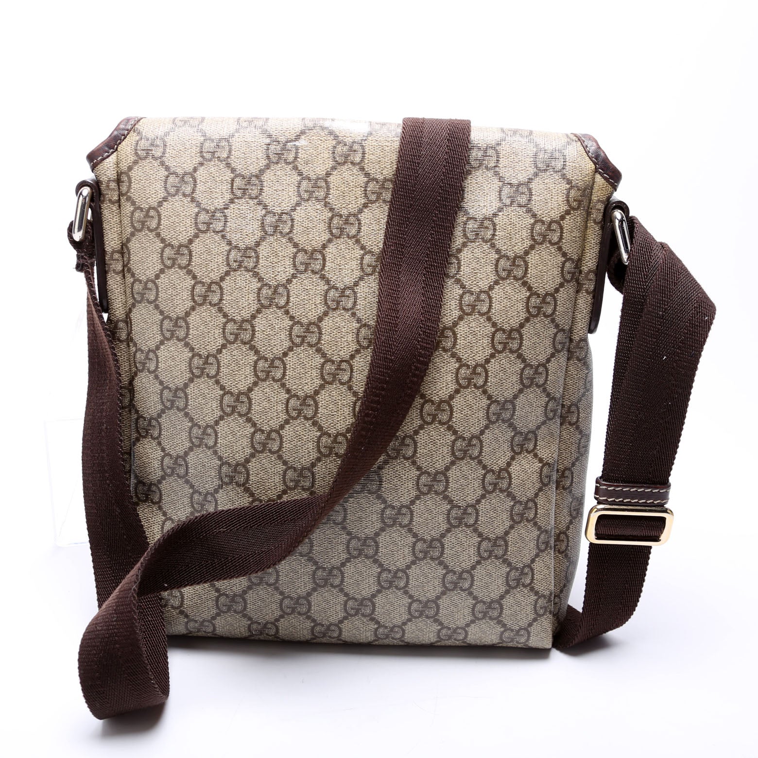 GCCI  GG Supreme Flap Messenger Brown