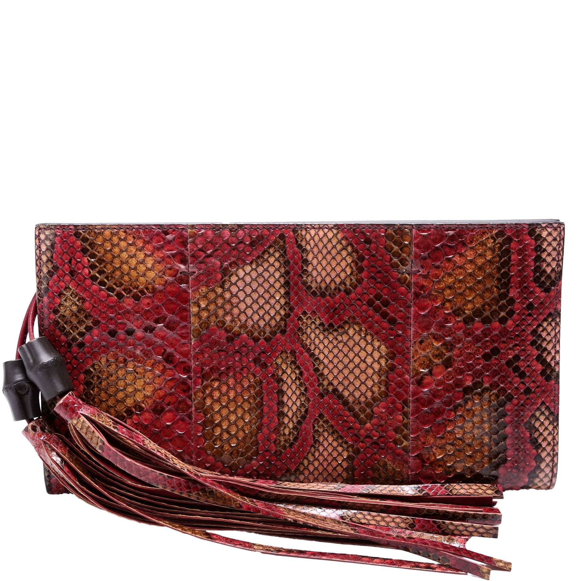 GCCI  Bamboo Tassel Snakeskin Clutch