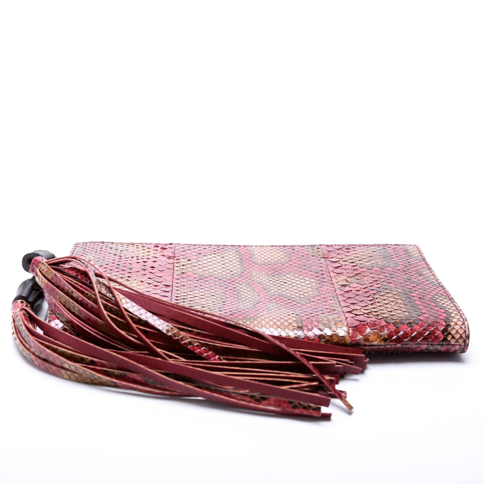GCCI  Bamboo Tassel Snakeskin Clutch