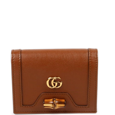 GCCI  Diana Card Case Wallet Brown