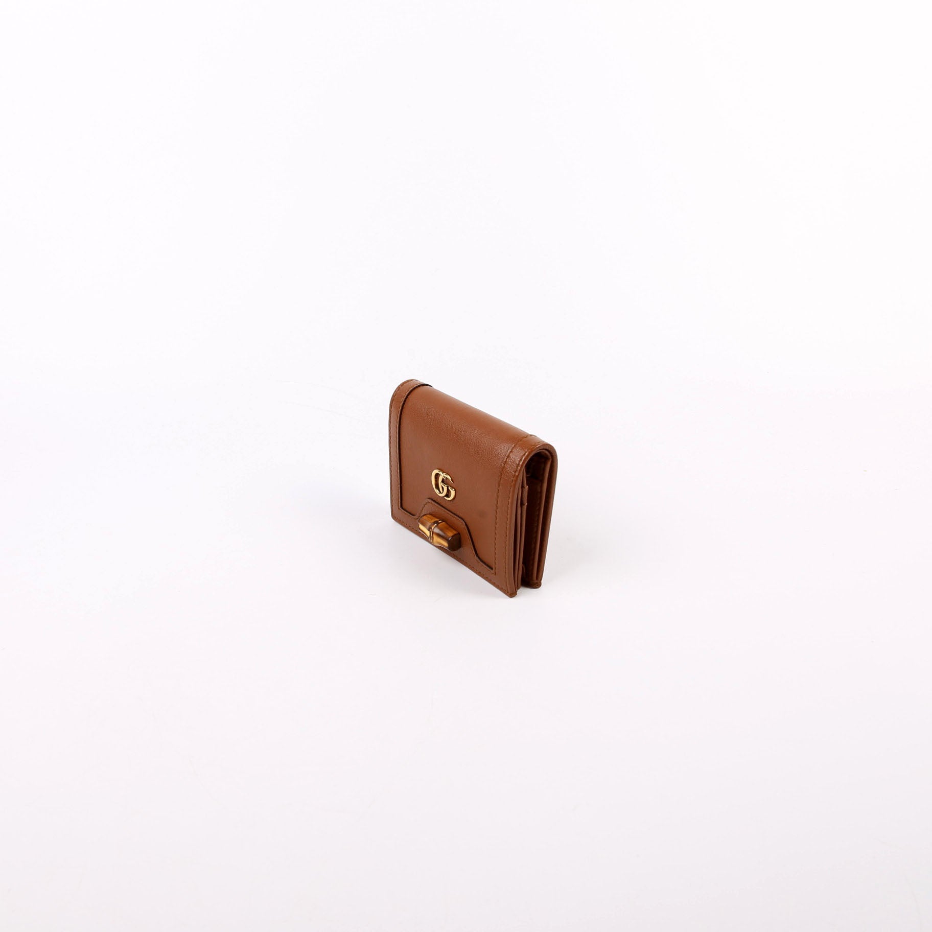 GCCI  Diana Card Case Wallet Brown