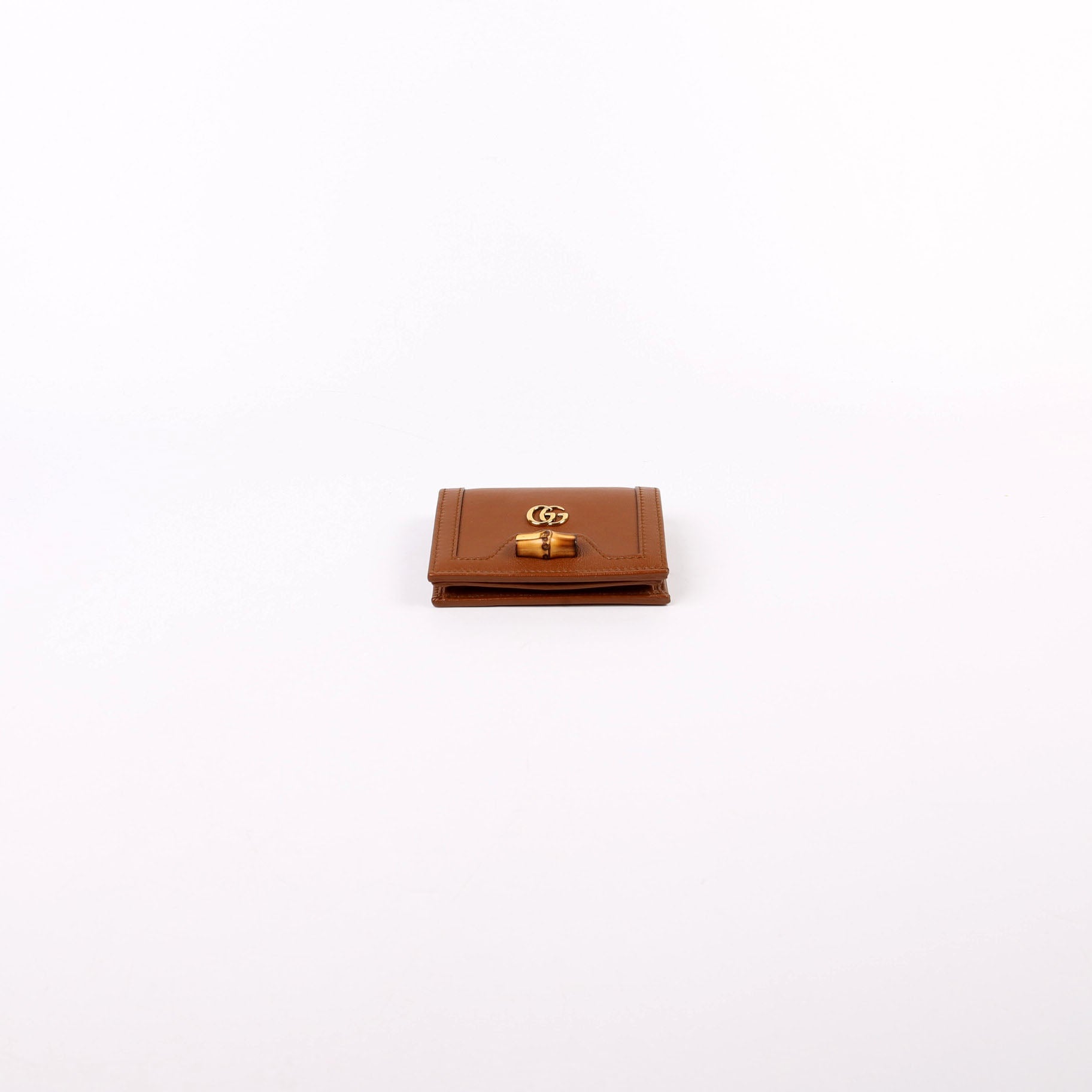 GCCI  Diana Card Case Wallet Brown