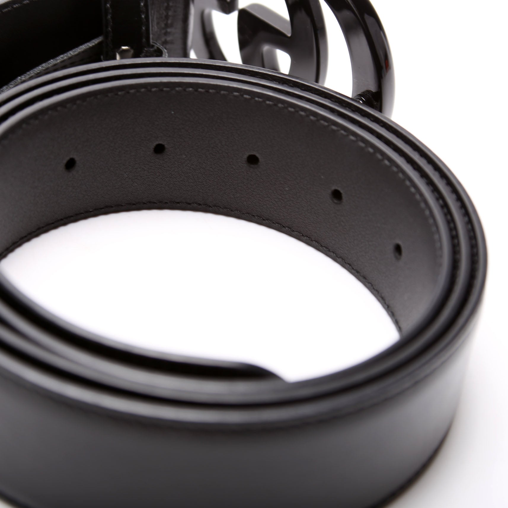 GCCI  GG Marmont Jumbo GG Wide Monochrome Belt Size / Black