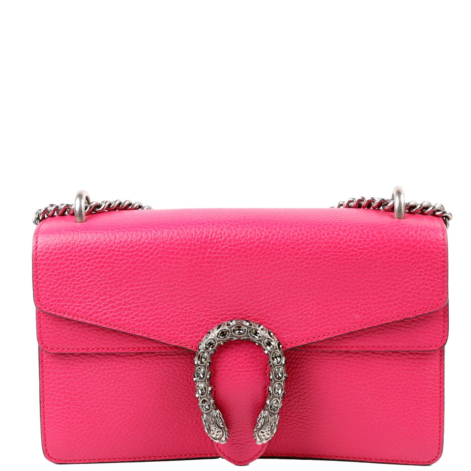 GCCI  Dionysus Leather Shoulder Small Pink