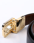 GCCI  -Tone Interlock G Reverse Leather Size /