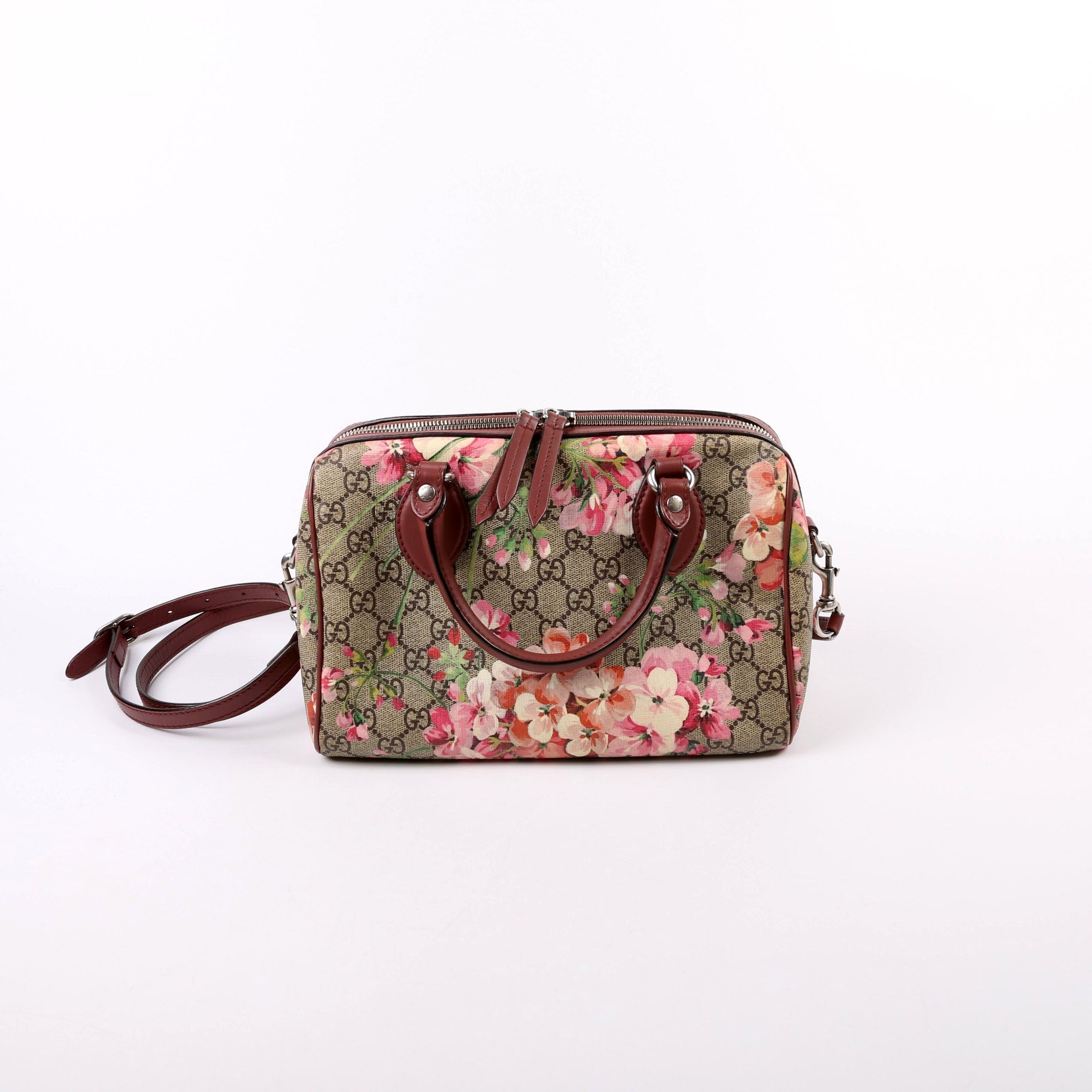 GCCI  GG Supreme Blooms Boston Bag Small