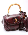 GCCI  Python New Bamboo Top Handle Medium Bag