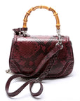 GCCI  Python New Bamboo Top Handle Medium Bag