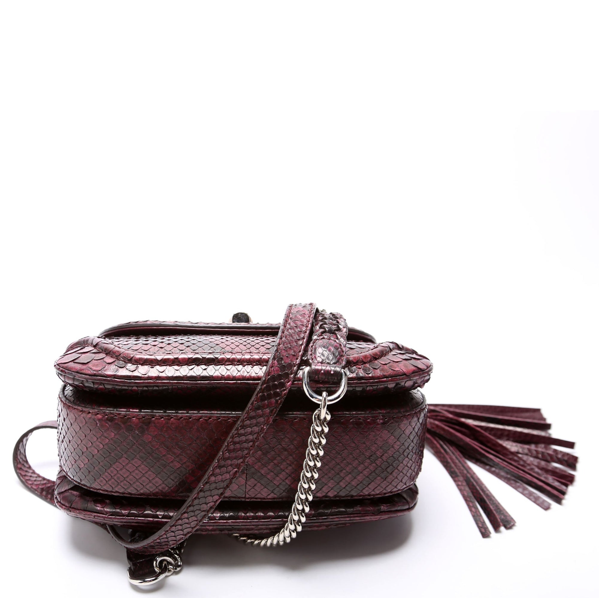 GCCI  Python New Bamboo Top Handle Medium Bag