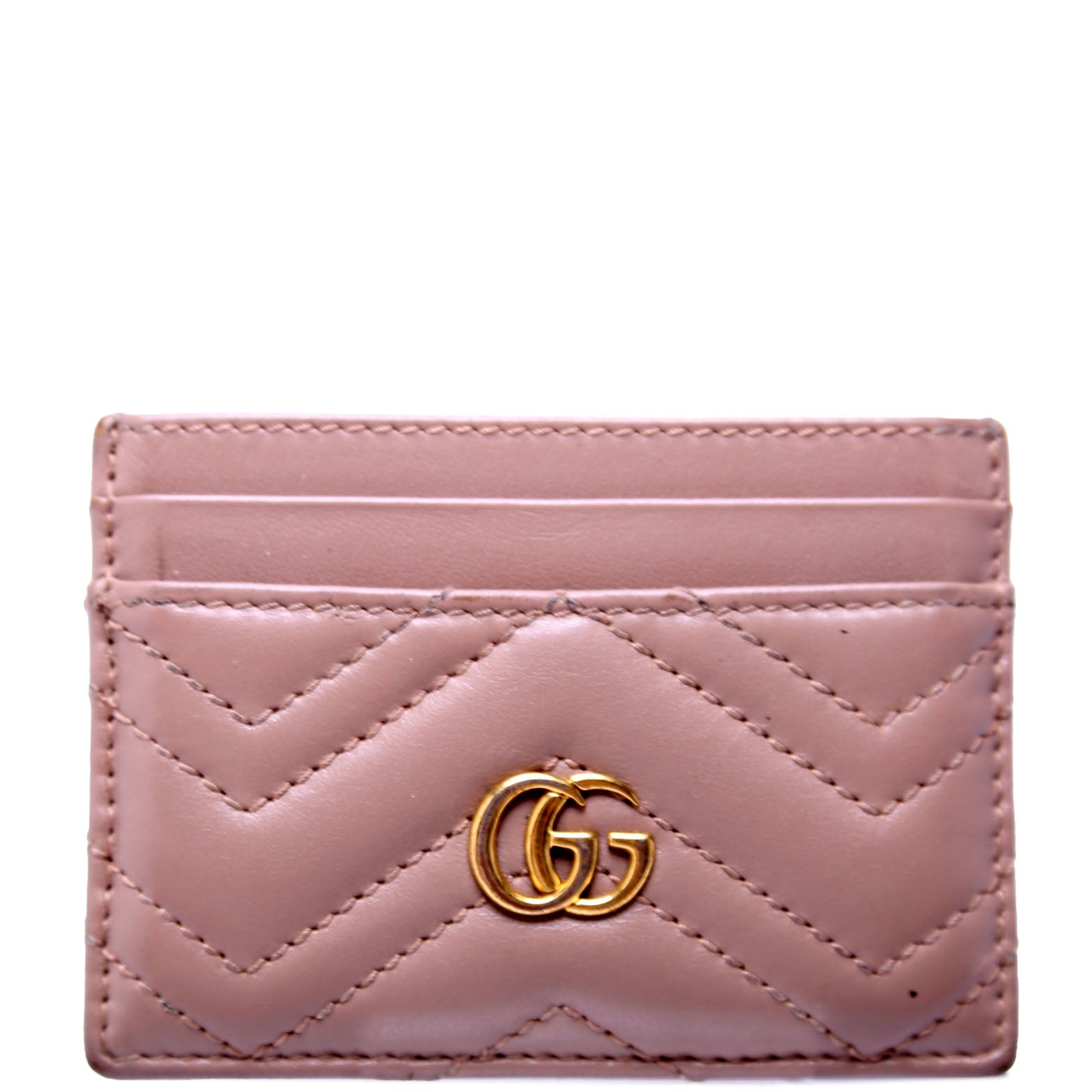GCCI  GG Marmont Card Holder Beige