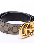 GCCI  GG Marmont Reversible Supreme/Leather Belt Size / Brown