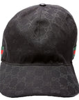 GCCI  GG Canvas Web Cap Hat Size XXL Black