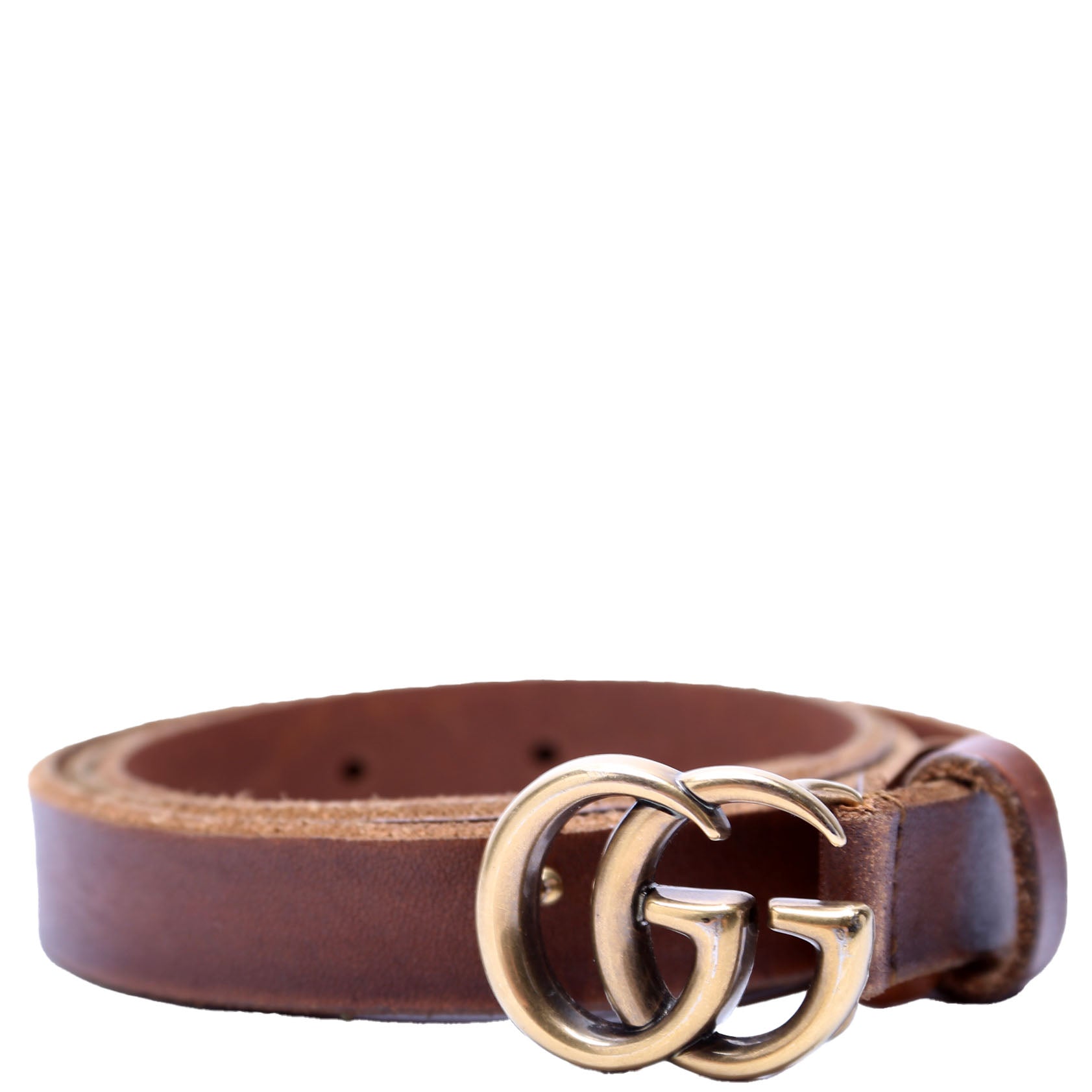 GCCI  GG Marmont Thin Belt Size / Brown