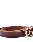 GCCI  GG Marmont Thin Belt Size / Brown
