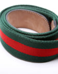 GCCI  GG Web Belt Size / Green/Red