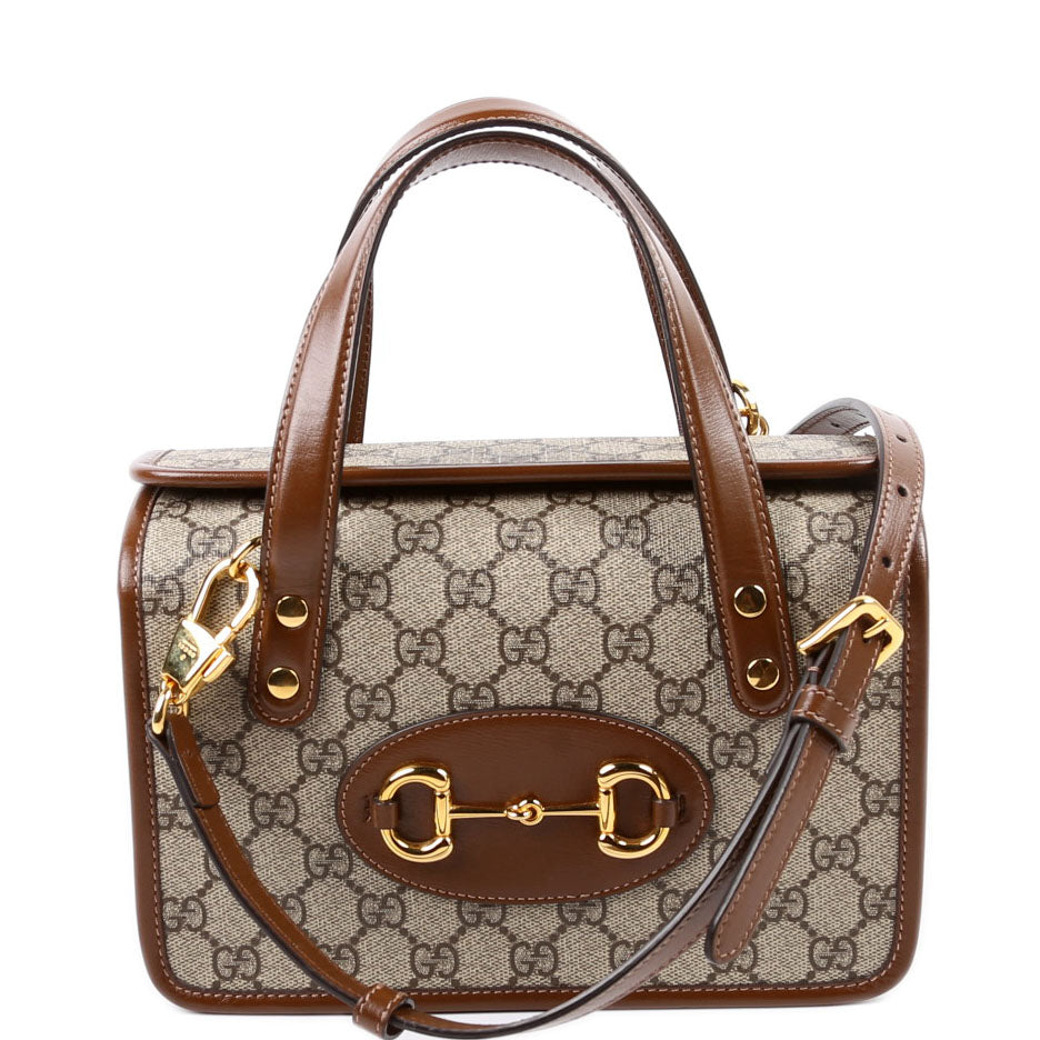 GCCI  GG Supreme  Horsebit Mini Top Handle Bag
