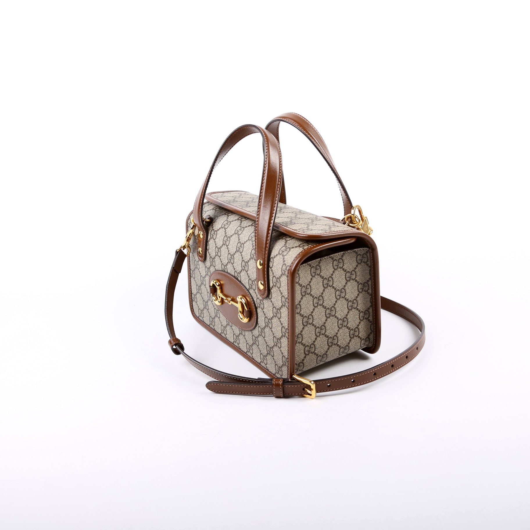 GCCI  GG Supreme  Horsebit Mini Top Handle Bag