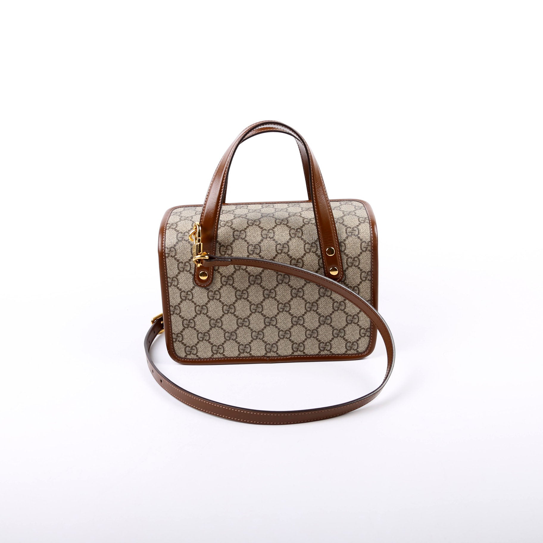 GCCI  GG Supreme  Horsebit Mini Top Handle Bag