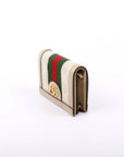 GCCI  Ophidia GG Card Case Wallet Beige