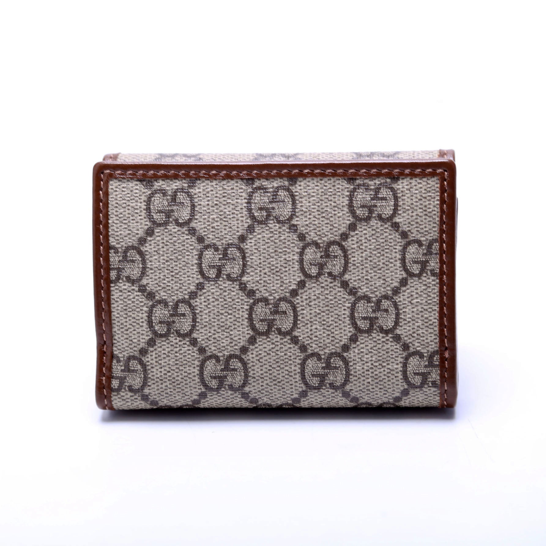 GCCI  Horsebit  GG Supreme Card Case Brown