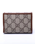 GCCI  Horsebit  GG Supreme Card Case Brown