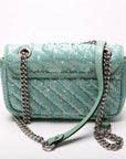 GCCI  Marmont Sequin Shoulder Mini Flap Teal