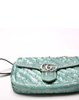 GCCI  Marmont Sequin Shoulder Mini Flap Teal