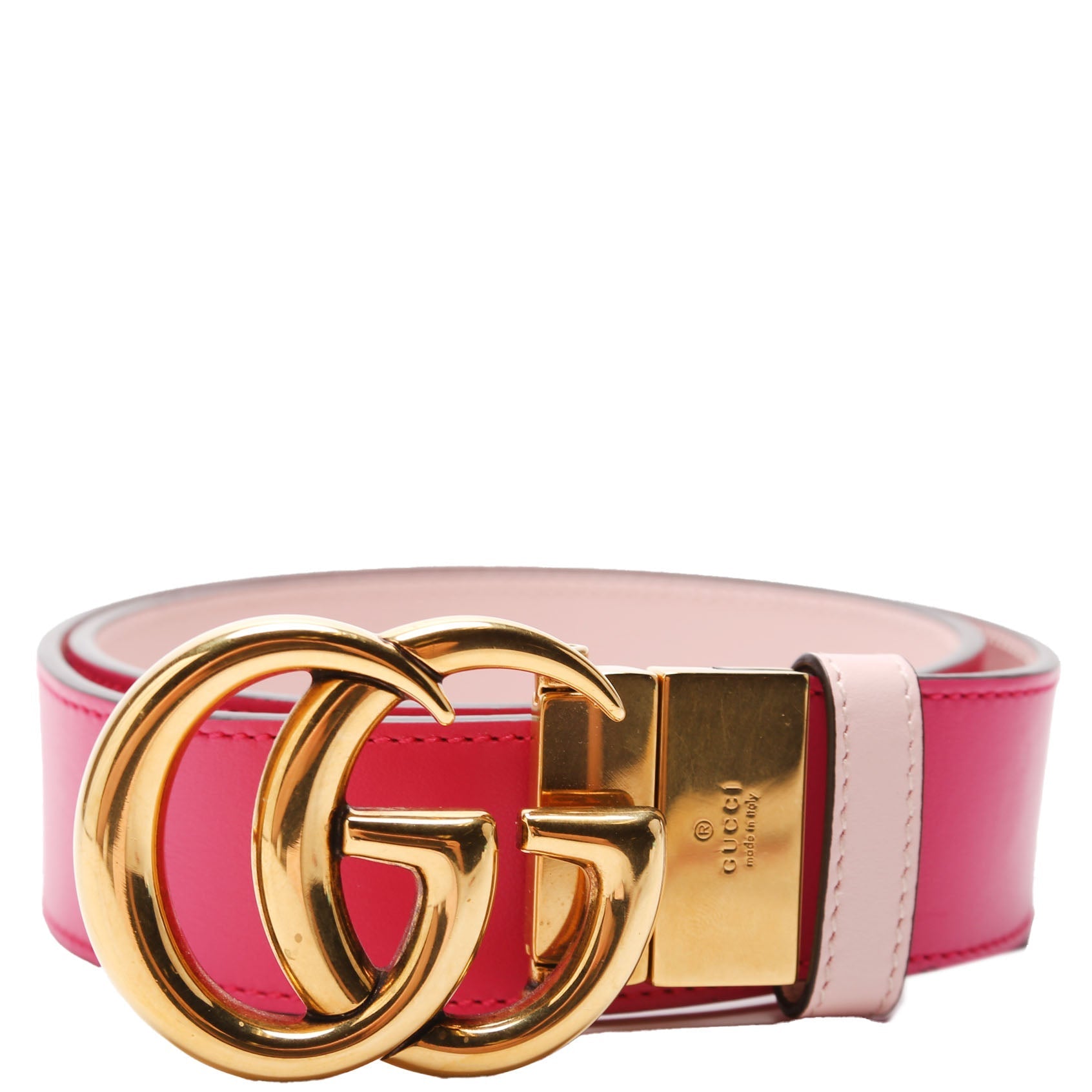 GCCI  GG Marmont Reversible Leather Belt Size / Pink