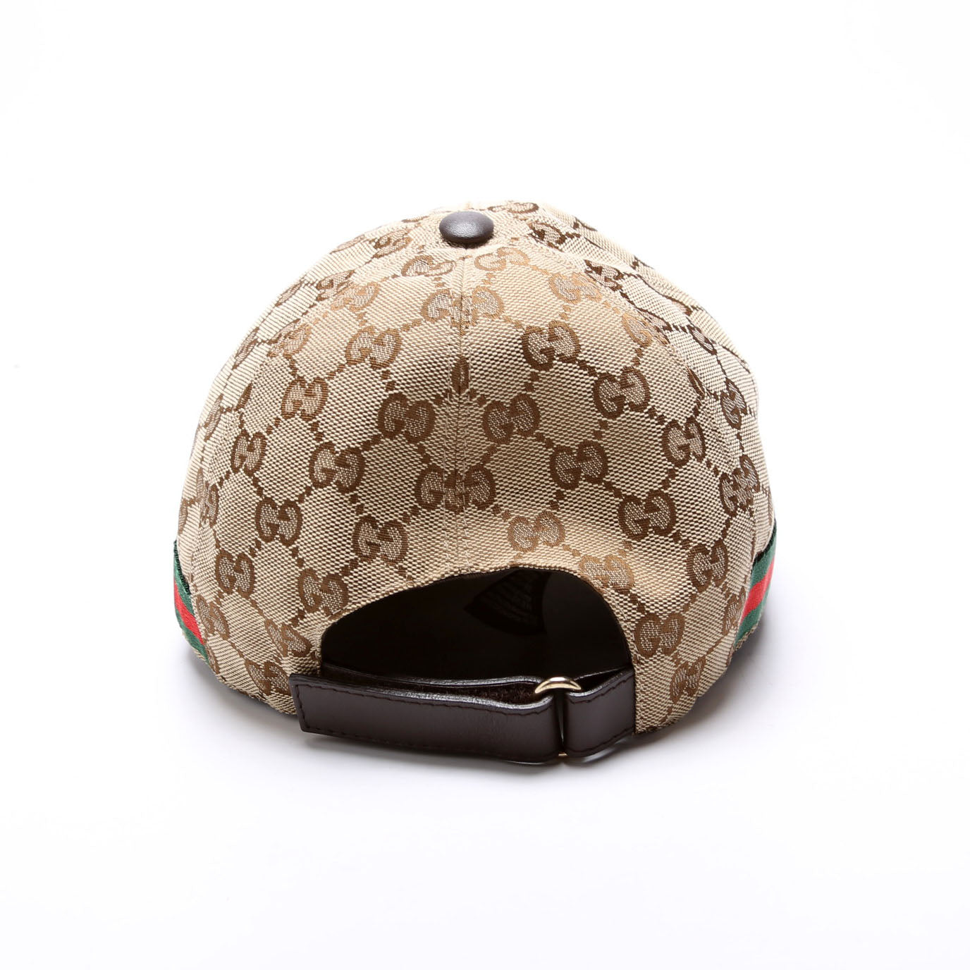 GCCI  GG Canvas Web Hat Size Medium Brown