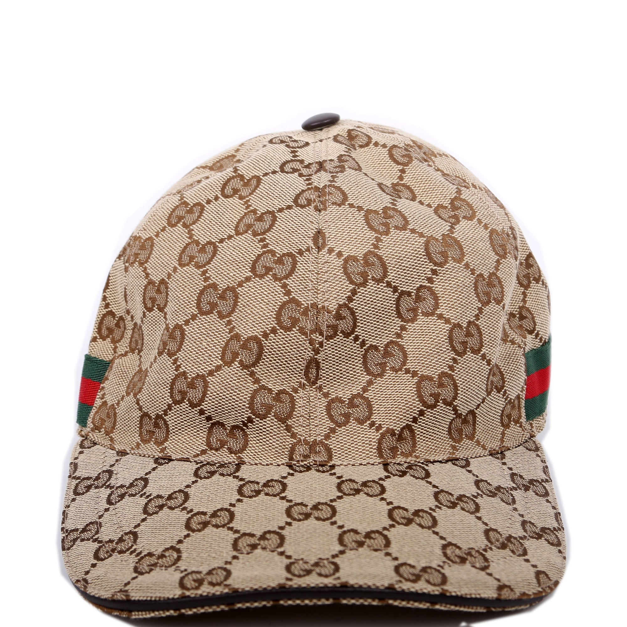 GCCI  GG Canvas Web Cap Size Small Brown